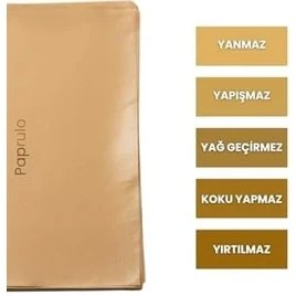 Resim TeknoKapsül Pişirme Kağıdı, Geçirmez, Doğal Odun Hamuru, 37X42 Cm, 100 Adet, Tepsi Boyutunda, Hazır 