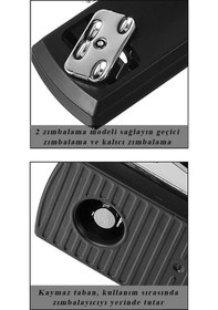 Resim Zımba Makinesi Siyah S-5 Stapler No:10 1 Adet Küçük Zımba Makinası 10-15 Sayfa Ofis Büro Okul Öğrenci Küçük Boy 