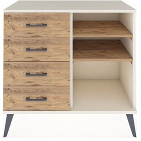 Resim Hyperion Şifonyer 2 Raflı 4 Çekmeceli 88x44x80 Aytaşı-çam Çam 