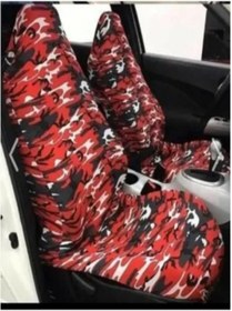 Resim H&B Design Kırmızı Siyah Kamuflaj Servis Kılıfı Likralı Esnek Kumaş 