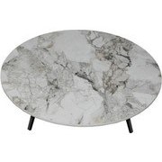 Resim Arıcıoğlu 100 cm Metal Ayaklı Yer Sofrası Mermer Desen Masa Ahşap Sofra 