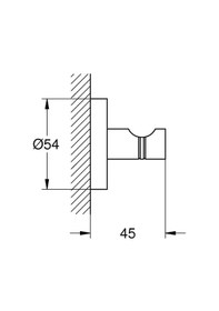 Resim Grohe Start Quickfix Bornoz Askısı Duş/banyo Aksesuarları Mat Diğer 