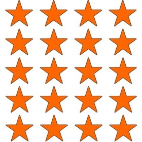 Resim Cg Turuncu Yıldız Sakal Şeridi 