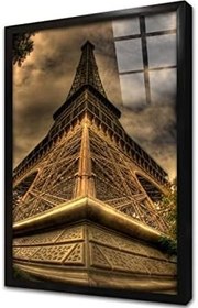 Resim Eyfel Gün Batımı Çerçeveli Cam Tablo 20x30 cm CA27087 