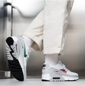Resim Nike Air Max 90 Gs Multi Swoosh White Malachite Red Dv3032-100 