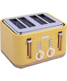 Resim Berghoff Gem Natural 4 Dilim Ekmek Kızartma Makinesi - 1630 W, Çift Kontrol Paneli, Paslanmaz Çelik 