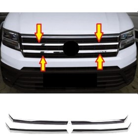 Resim Vw Crafter Krom Ön Panjur 4 Prç. P.çelik 2017 Ve Üzeri 