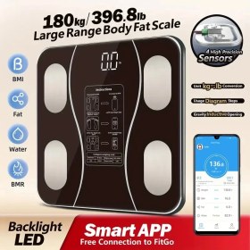 Resim Siyah Akıllı Dijital Baskül FS-550 (5256) 