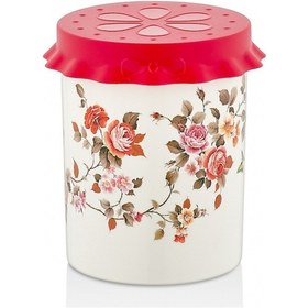 Resim Özmet Çiçek Desenli Orta Boy Kavanoz 