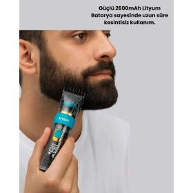 Resim SÜS Mey Ithalat® Vgr V-695 Profesyonel Tıraş Makinesi Seramik Bıçaklı Turbo Güçlü Motor 