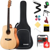 Resim Donner DAD-140C Dreadnought Akustik Gitar Paketi (Natural) 