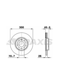 Resim Opel Astra J Fren Diski On 2010-2020 Braxıs Ae0169 2adettir 