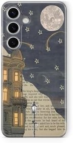 Resim Samsung Galaxy A54 ile Uyumlu Lonely Nights Tasarım Baskılı Şeffaf Kılıf 
