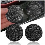 Resim Samdoo Parlak Kristal Araç Bardak Altlığı - 2'li Paket Kaymaz Silikon Tabanlı 