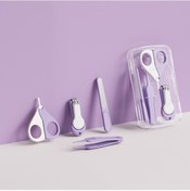 Resim Uıowoo Bebek Şırnak Makası Seti Yeni Doğan Ve Çocuklar İçin Güven Korumalı Tırnak Makası Ve Bakım Seti Kutulu Mor 4 Parçalı Set 