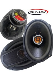 Resim SUNASK Sn-6997 Çifti 1000 Watt Oto Oval Hoparlör 1. Sınıf Kalite Kutu Içeriği 2 Adet 