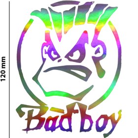 Resim meristeed Badboy Renk Değiştiren Hologram Sticker – Araba, Kask, Cam vb. Yüzeyler İçin 