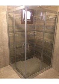 Resim Nokta Duşakabin 90 x 90 Köşeli Teknesiz Cam Duşakabin 6mm Yerli Cam Kalitesi Şeffaf 