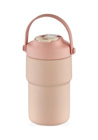Resim Shotay Askılı Mug Çelik Bardak 450ml Pastel Pembe Pembe 