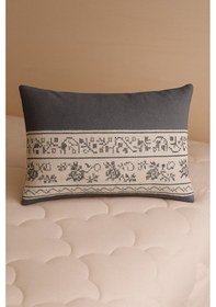 Resim Veronika Turkuaz Desenli 2 Li Yastık Kılıfı Pamuklu Kumaş Fermuarlı Turkuaz 