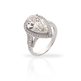 Resim SooSilkyGems PAVE DROP SOLITAIRE RING - 8 