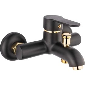 Resim Gms Zirve Siyah Altın Banyo Duş Bataryası ZRV203 