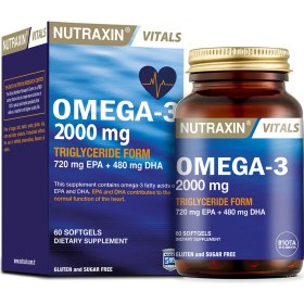 Resim Nutraxin Omega-3 2000 mg 60 Kapsül 