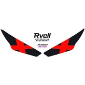 Resim Rvell Rks R250 Uyumlu Far Sticker X Kırmızı 1.Resim 