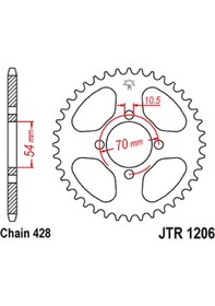 Resim JT Arka Dişli Honda Cbr 125 R 125cc 2004-2017 