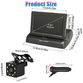 Resim Motion003 1 Takım 8 Işıklı Küçük Kare 1092 Cm Gece Görüşlü Ters Kamera Kiti Sedan Su 