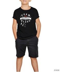 Resim Team Klaus Siyah Çocuk Tişört Siyah 