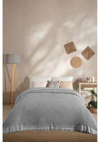 Resim Elart Ruffle Pike Tek Kişilik 160x220 Cm Gri Gri 