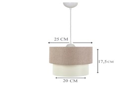 Resim EVLİGHT DEKO PASTA 25'LİK PUDRA BEYAZ SARKIT AVİZE 