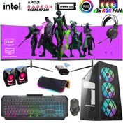 Resim Xaser XSR966 I7 860 16GB Ram 512GB SSD 4gb R7 240 Gddr5 24" Dual Curved Oyun Bilgisayarı 