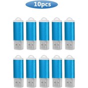 Resim 10 Adet/grup Kişiselleştirilmiş Logo Usb 2.0 Anahtar Şekli Metal Bellek U Sopa Blue 2.0 1gb Diğer 