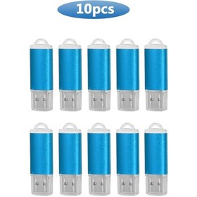 Resim 10 Adet/grup Kişiselleştirilmiş Logo Usb 2.0 Anahtar Şekli Metal Bellek U Sopa Blue 2.0 1gb Diğer 