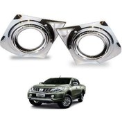Resim Mitsubishi L200 Uyumlu 2015 2018 Sis Lambası Kaplama Krom 