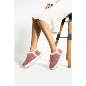 Resim Trios Shoes Kadın Kürklü Kaymaz Taban Peluş Ev Botu Panduf TS1152 