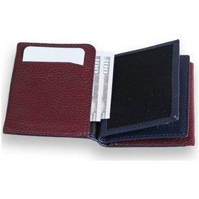 Resim Guard Lacivert - Bordo Çift Renk Bölmeli Hakiki Deri Kartlık Erkek / Kadın P1309 Lacivert 