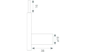 Resim Canex Kare Çekmece Kilidi Çift Turlu Uzun 