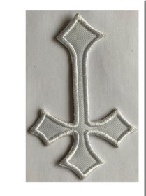 Resim StüdyoÜmitTişört Beyaz Ters Haç Paeç,patch,arma Ve Kot Yaması 