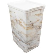 Resim QUTU Trashbin Marble 40 L Plastik Çöp Kovası 