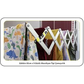 Resim Gökbin85cmx7Gözlü Alüminyum Akordiyon Çamaşırlık Askısı Kurutmalık 