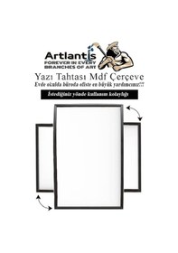 Resim Duvara Monte Beyaz Yazı Tahtası 60x90 Cm Mdf 1 Adet Laminant Yazı Tahtası Mdf Çerçeveli Askılı Okul Ofis Büro 