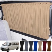 Resim Pandami Mercedes Sprinter W902 Orta Şase 1997-2004 Uyumlu Krem Raylı Oto Perde Takımı 