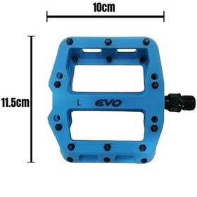 Resim Evo Mavi Plastik Rulmanlı Platform Çivili Bisiklet Pedalı 