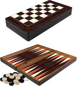 Resim Epilons Ahşap Tavla Takımı Büyük Boy 