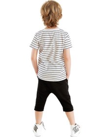 Resim Denokids Sevimli Dino Erkek Çocuk T-shirt Kapri Şort Takım Çok Renkli 