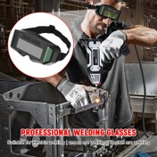 Resim 6 adet Otomatik Işık Değiştiren Kaynak Gözlüğü Seti, PC Malzemesinden Yapılmış, Sağlam, Şok Geçirmez ve Havalandırılmış, Hafif, Ayarlanabilir Kulaklıklar ve Piller Değiştirmeye Gerek Yok. Gaz, Plazma ve MIG Kaynak İşleri İçin Uygun. 