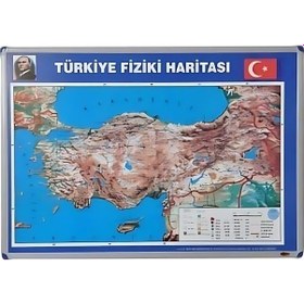 Resim Türkiye Fiziki Haritası Alüminyum Çerçeve 70 x 100 CM 